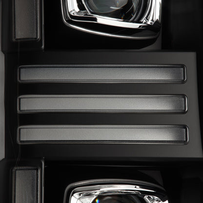 AlphaRex 20-22 Ford Super Duty PRO-Series Halogen Projector Headlights Black