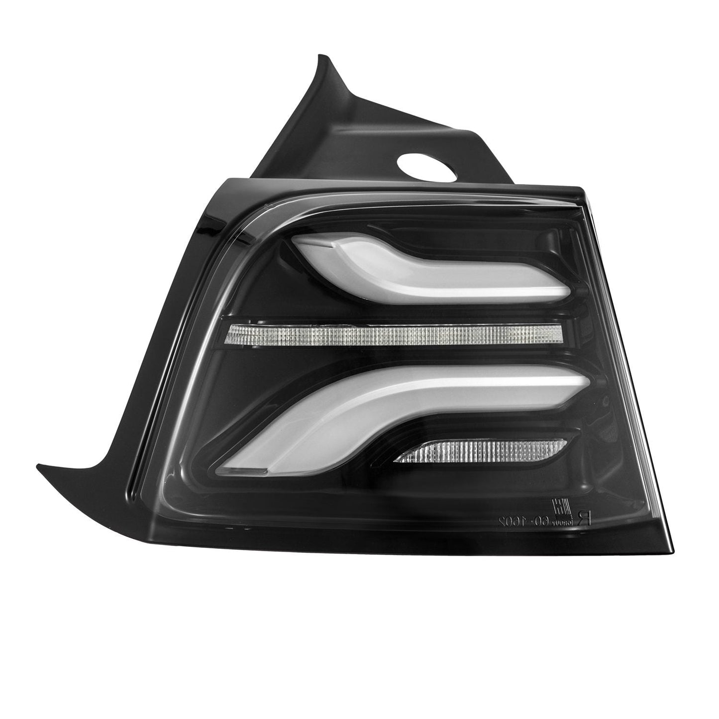 AlphaRex 20-24 Tesla Model Y / 22-23 Model 3 (With Stock Amber Turn Signal) PRO-Series LED Tail Lights Jet Black