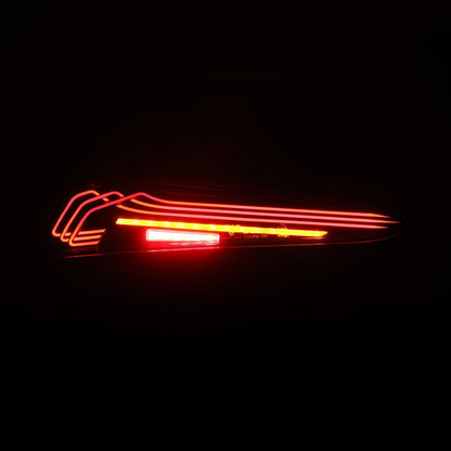 AlphaRex 20-25 Toyota Supra CSL Laser Style LUXX-Series LED Tail Lights - Vivid Red