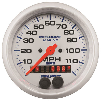 AutoMeter Gauge GPS Speedometer 3-3/8in 120 MPH Marine White Gauge (200637)