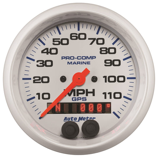 AutoMeter Gauge GPS Speedometer 3-3/8in 120 MPH Marine White Gauge (200637)