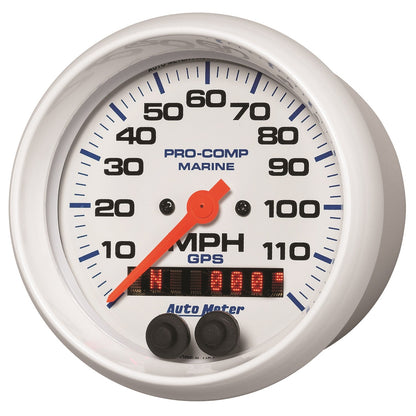 AutoMeter Gauge GPS Speedometer 3-3/8in 120 MPH Marine White Gauge (200637)