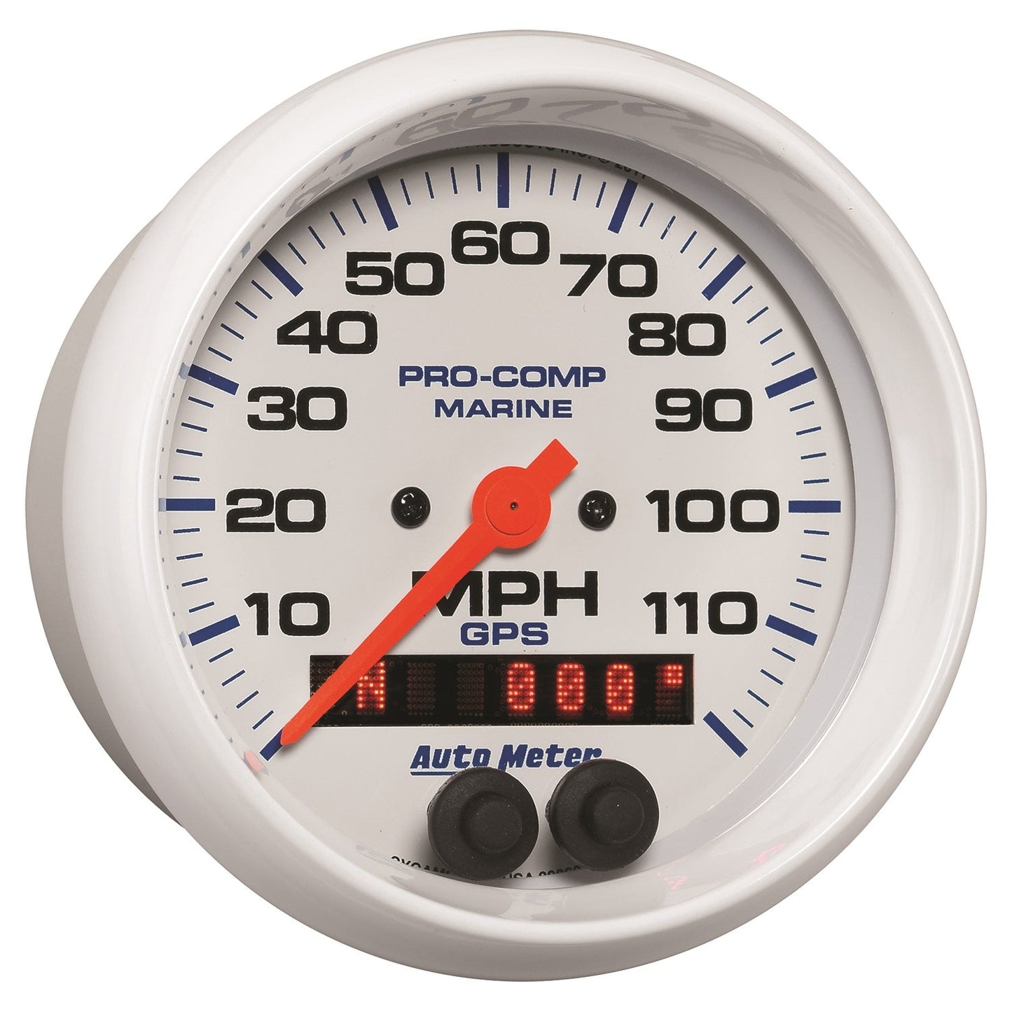 AutoMeter Gauge GPS Speedometer 3-3/8in 120 MPH Marine White Gauge (200637)