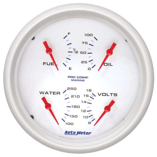 AutoMeter Marine White 5in Gauge Quad (200705)
