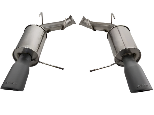Roush 421145-BLK Black-Tip Axle-Back Exhaust System for 2011-14 Ford Mustang V6