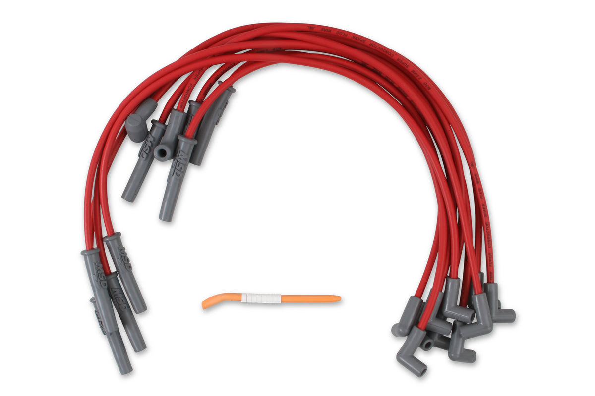 MSD 31329 Super Conductor Spark Plug Wire Set HEI Ford 302, 351W