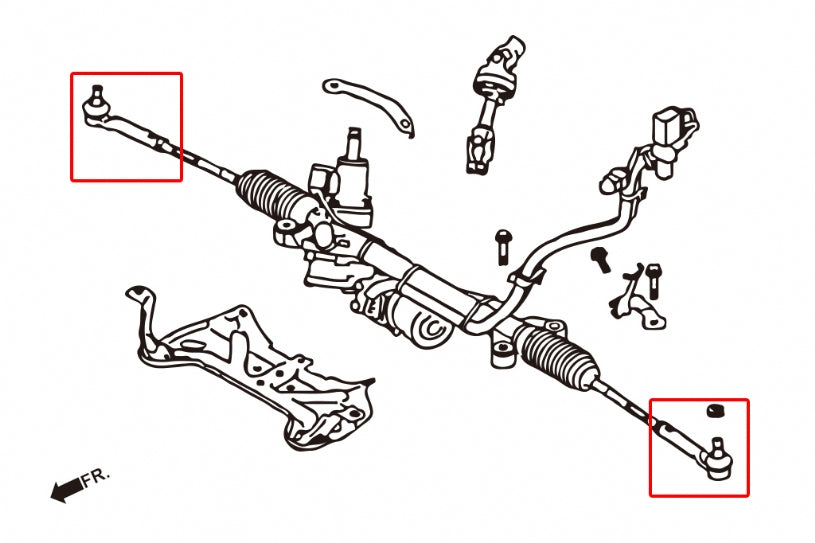 Hardrace Pillow Ball RC Tie Rod End for Lowered Suspension Impreza Gc / Gd / Grb - Legacy Bl / Bp