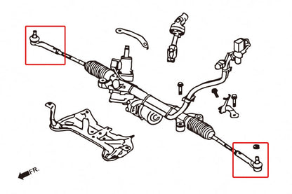 Hardrace Pillow Ball RC Tie Rod End for Lowered Suspension Impreza Gc / Gd / Grb - Legacy Bl / Bp
