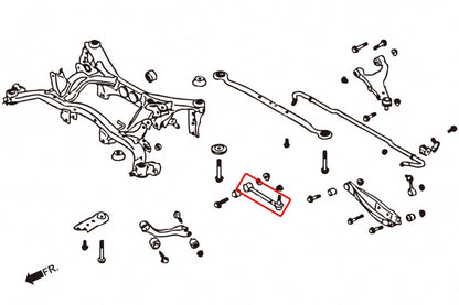 Hardrace Hardened Rubber Rear Toe Control Arm Subaru Impreza 07-17 / WRX / STI 07-14 / Xv 12-18
