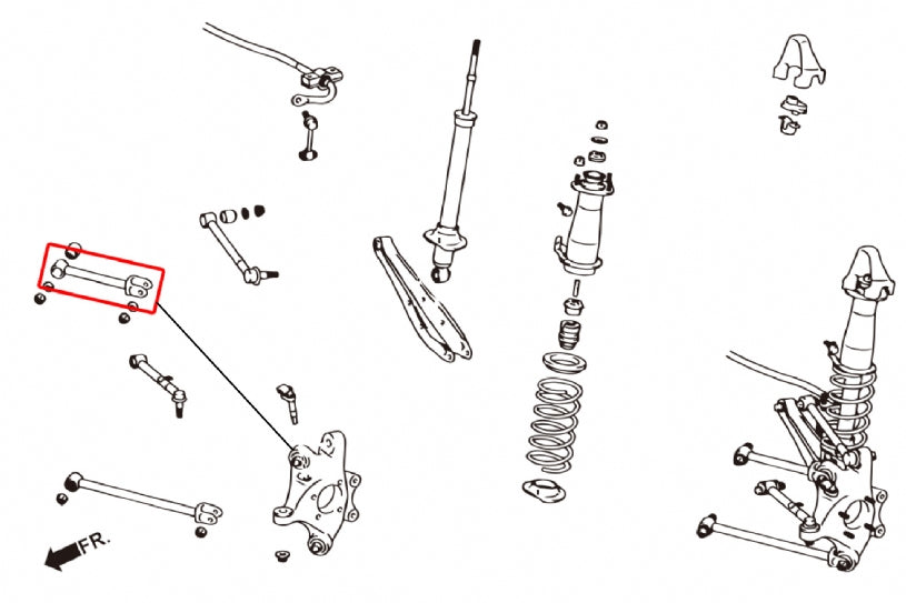 Hardrace Pillow Ball Rear Upper Front Adjustable Arm Lexus IS250/350/GS350/Mark X/Reiz 2006+