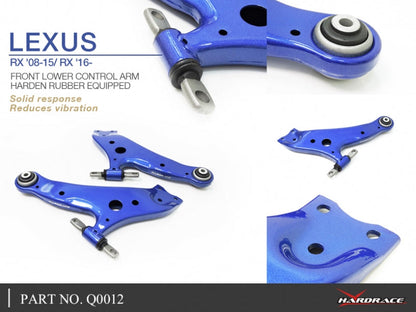 Hardrace Hardened Rubber Front Lower Control Arm Lexus Rx 2008-2015/16