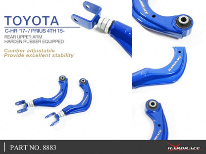 Hardrace Hardened Rubber Rear Upper Camber Kit Toyota C-HR 17- / Prius 15- / RAV4 19- / Corolla 18