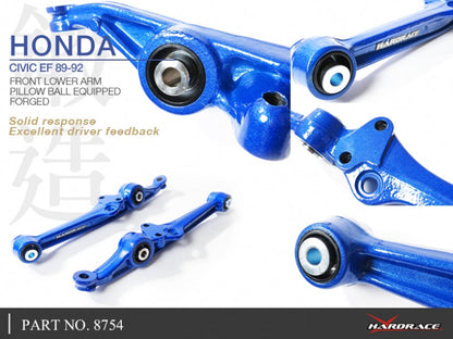 Hardrace Pillow Ball Front Lower Arm Honda Civic 4th 1988-1991 EC, ED, EE, EF/Honda CRX 2nd EF6/7/8