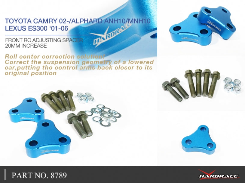 Hardrace Front Geometry Correction Spacer +20mm Toyota Camry 02-06 XV30 / 07-11 XV40 / 12-16 XV50