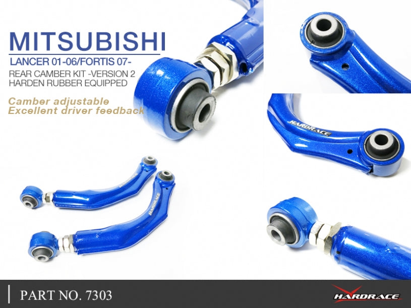 Hardrace Hardened Rubber Rear Camber Kit V2 Mitsubishi Lancer 01-06 / Fortis 07 / Outlander 06-