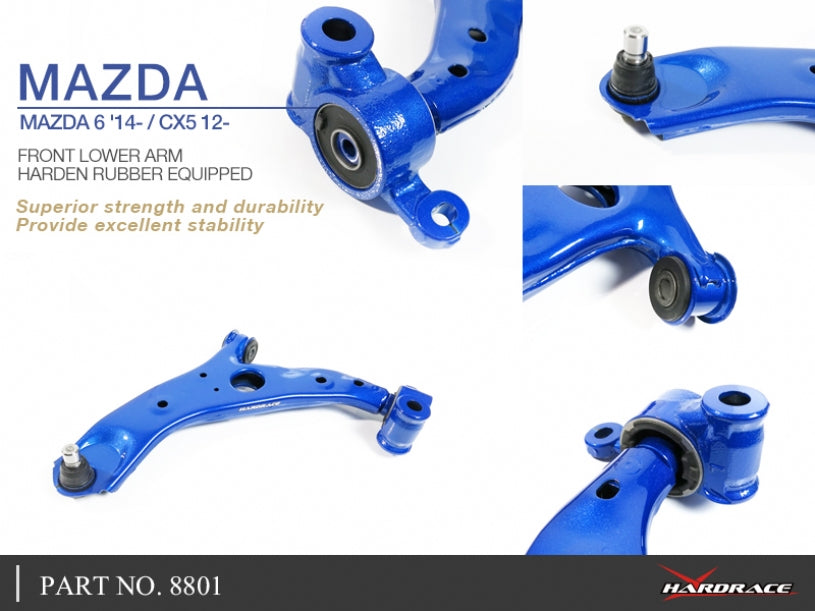 Hardrace Hardened Rubber Front Lower Arm Mazda 6 2014+/CX5 12 2014+