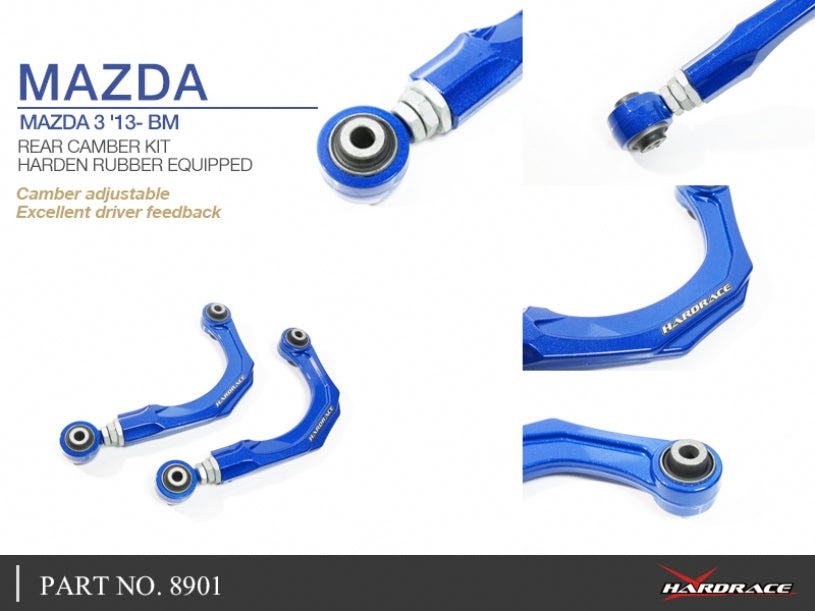 Hardrace Hardened Rubber Rear Camber Kit Mazda 3/Axela 3rd BM/By 2014-2018