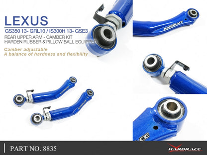 Hardrace Pillow Ball Rear Upper Arm Camber Kit Lexus GS350 13- GRL10 / IS300H 13- GSE3