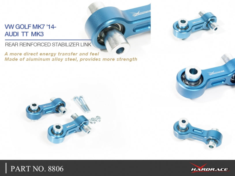 Hardrace Pillow Ball Rear Stabilizer Link VW Golf MK7 14-20 / MK8 20- / Passat B8 14- / Audi Tt MK3