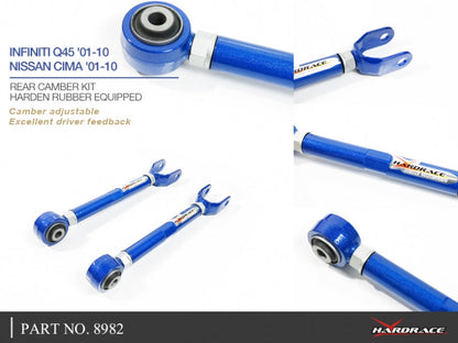 Hardrace Hardened Rubber Rear Camber Kit Infiniti Q45 3rd F50 2001-2006/Nissan Cima 2001-2010
