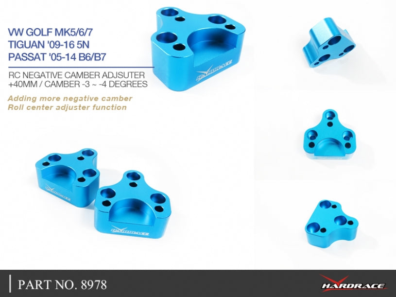 Hardrace Negative Camber Adjuster +40mm VW Golf 05- / Tiguan 09-16 / Passat 05-14 / Audi A3 04- 8978