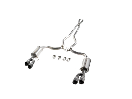 Roush 422093-BLK Black-Tip Cat-Back Exhaust System for 2018-25 Mustang GT 5.0L