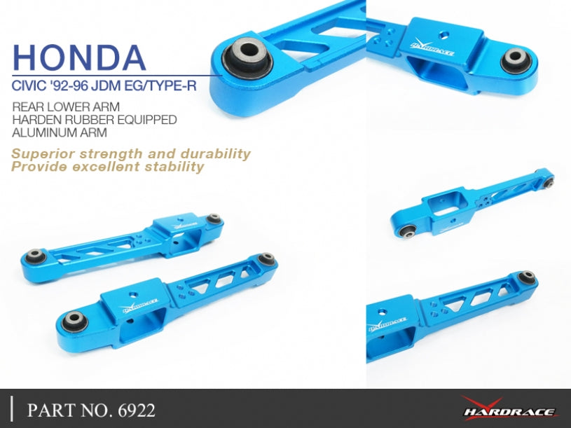 Hardrace Hardened Rubber Rear Lower Arm Honda Civic 1992-1996 JDM EG/Type-R