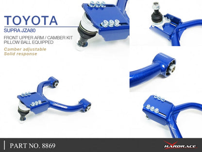 Hardrace Pillow Ball Front Upper Arm/Camber Kit Toyota Supra JZA80 1993-2002