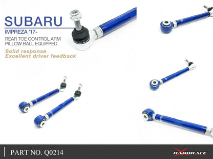 Hardrace Pillow Ball Rear Toe Control Arm Subaru Impreza 17- / XV 17- / Forester 18- / WRX 22