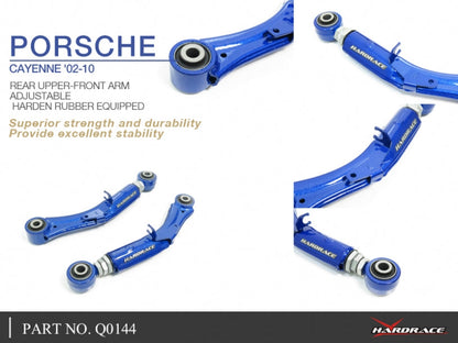 Hardrace Hardened Rubber Rear Upper Camber Kit Porsche Cayenne 955 / 957 02-10