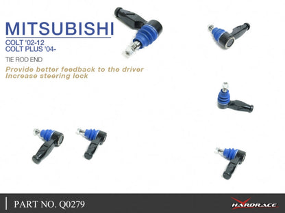 Hardrace RC Tie Rod Ends 15mm Mitsubishi COLT 02-12 / COLT PLUS 04