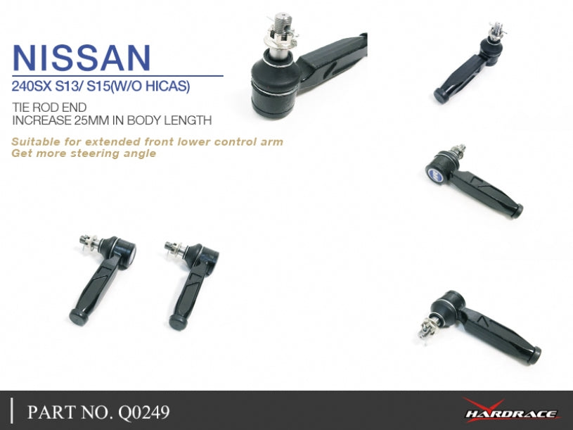 Hardrace Tie Rod Ends +25mm Nissan 240SX/Silvia 6-7th S14/S15