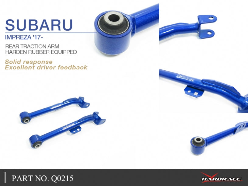 Hardrace Hardened Rubber Rear Traction Arm Subaru Impreza 17- / XV 17- / Forester 18- / WRX 22