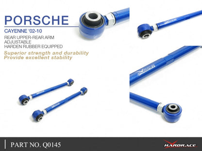 Hardrace Hardened Rubber Rear Upper Rear Arm Adjustable Porsche Cayenne 955 / 957 02-10