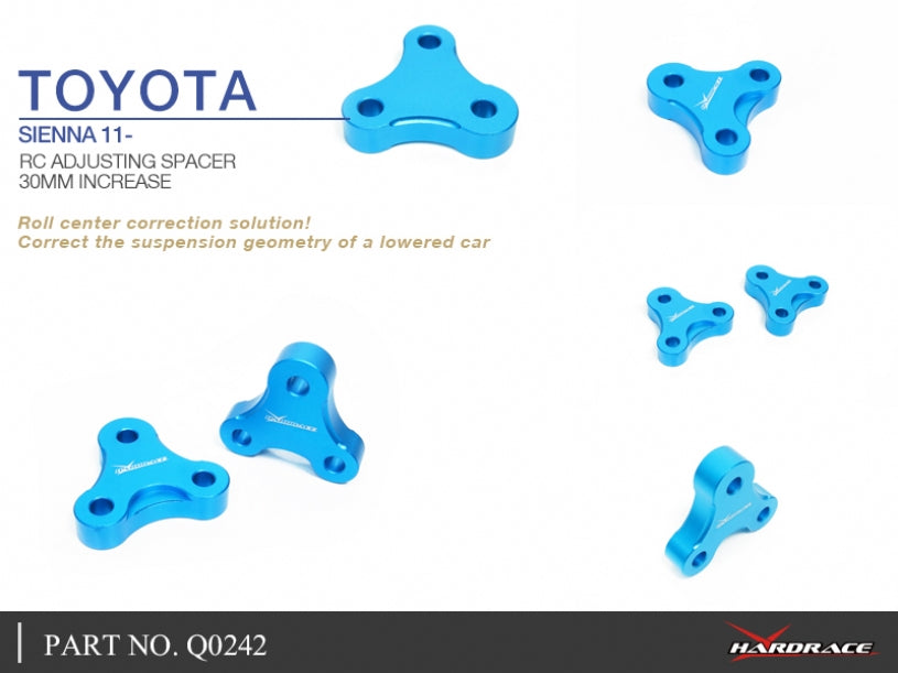 Hardrace Front Geometry Correction Spacer +20mm Toyota Sienna 3rd XL30 2011-2020