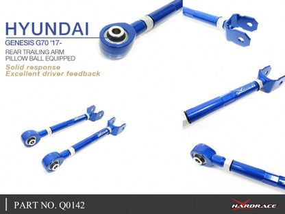 Hardrace Pillow Ball Rear Trailing Arm Hyundai Genesis G70 2018+/Kia Stinger Ck 2018+