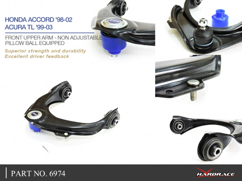 Hardrace Pillow Ball Front Upper Control Arm Honda Accord 98-02 / Acura TL 99-03