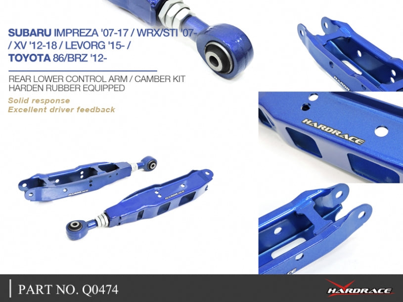 Hardrace Hardened Rubber Rear Lower Control Arm Subaru Impreza 07- / WRX / STI 07-22 / Xv 12-