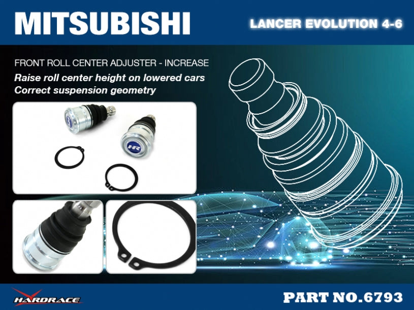Hardrace Front Roll Center Adjuster +15mm Mitsubishi Lancer Evolution 4-6