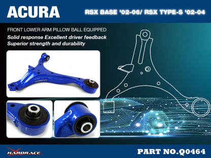 Hardrace Pillow Ball Front Lower Arm Acura RSX Type-S 2002-2004/RSX base 2002-2006