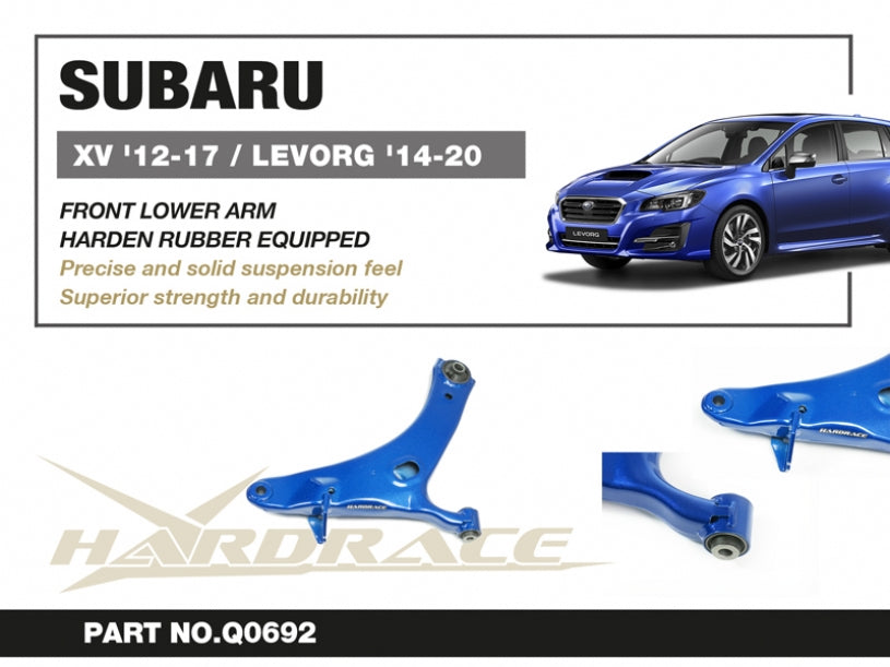 Hardrace Hardened Rubber Front Lower Arm Subaru Levorg 14-20 / XV 12-17