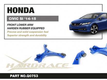 Hardrace Hardened Rubber Front Lower Arm 16mm Honda Civic 9th 2012-2015 FG, FB