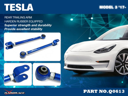 Hardrace Hardened Rubber Rear Trailing Arm Tesla Model 3 17 2017+