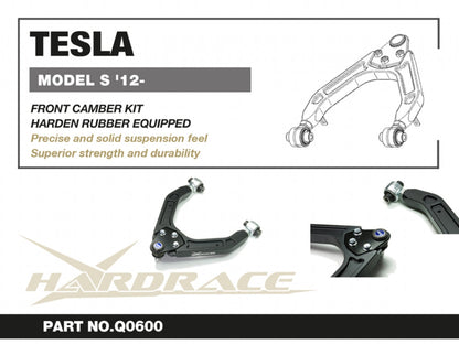 Hardrace Hardened Rubber Front Upper Camber Kit Tesla Model S 2012-2020
