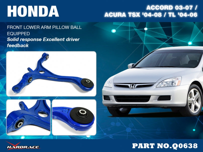 Hardrace Pillow Ball Front Lower Arm Honda Accord 2003-2007/Acura TSX 2004-2008/TL 2004-2006