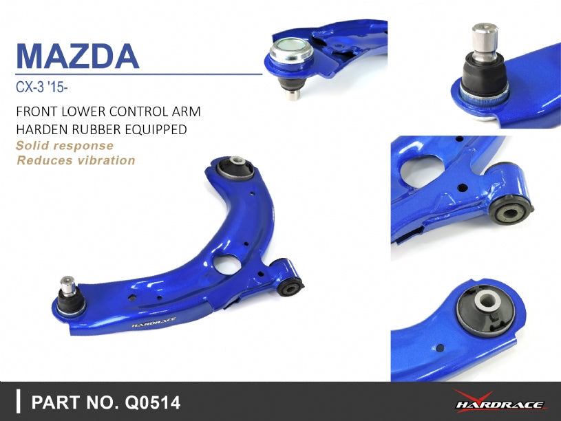 Hardrace Hardened Rubber Front Lower Control Arm Mazda CX-3 Dk 2015-