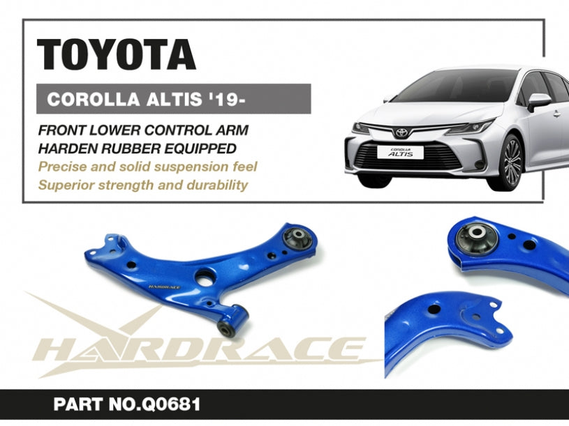 Hardrace Hardened Rubber Front Lower Control Arm Toyota Corolla Altis 19 2019+