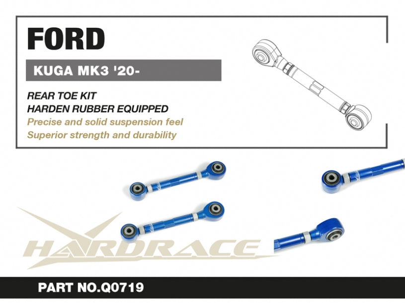 Hardrace Hardened Rubber Rear Toe Kit Ford Kuga MK3 2020+