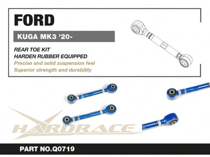 Hardrace Hardened Rubber Rear Toe Kit Ford Kuga MK3 2020+