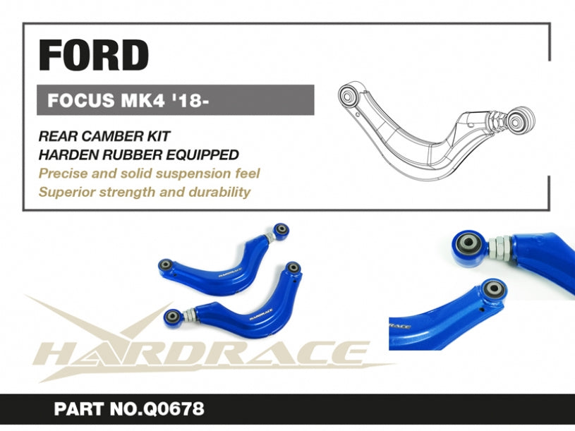 Hardrace Hardened Rubber Rear Camber Kit Ford Focus 19- MK4 W / Multi-link